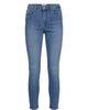 NUSIDNEY CROPPED JEANS - MID BLUE - Medium Blue Denim