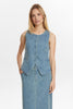 NUALETTA - VEST - Med. Blue Washed Denim