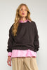 NUBISSA OVERSIZE SWEAT - Black Coffee