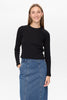 NURILEY LS CROPPED TEE - Caviar