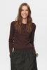 NURILEY LS CROPPED TEE - Black Coffee