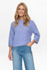 NURIETTE LEAF POINTELLE PULLOVER - Hydrangea
