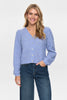 NURIETTE LEAF POINTELLE CARDIGAN - Hydrangea
