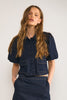 NUALETTA SS SHIRT - Dark Blue Denim