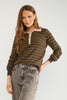 NULUCINDA STRIPE PULLOVER - Black Coffee