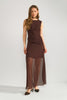 NUCIRRI SL MESH DRESS - Fudge