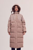 NUWILLOW LONG COAT - Taupe Gray