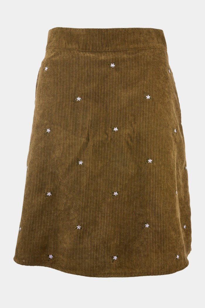 PRE-OWNED NUVELVET SKIRT - Grape leaf